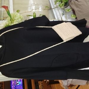 Cape like hooded sweatshirt black cloak like